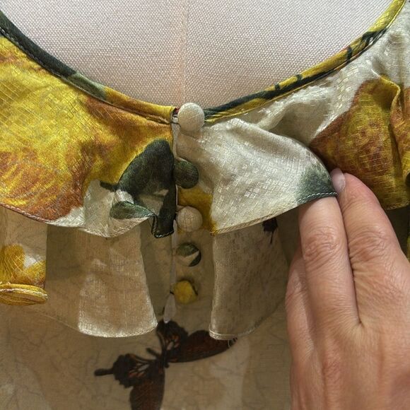 Cris Barros floral print mini ruffle dress, S - Picture 3 of 9